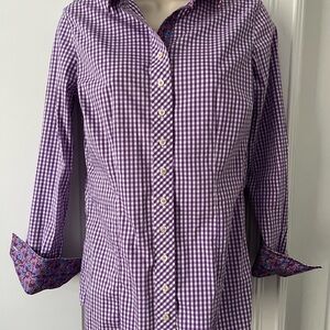Essex Classics Purple Checkered Button Down Shirt